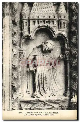 Ansichtskarte AK Cathedrale de Chartres Le Desespoir Portail Sud