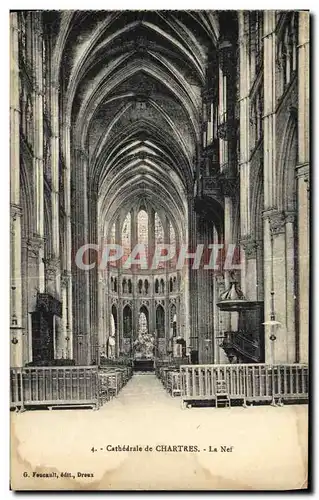 Cartes postales Cathedrale de Chartres La Nef