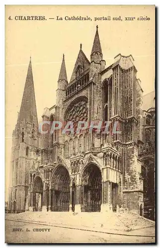 Ansichtskarte AK Chartres La Cathedrale portail sud Xlll e siecle