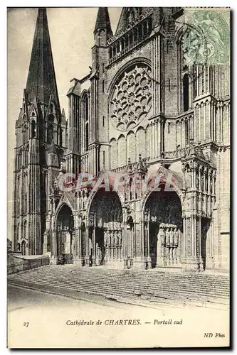 Ansichtskarte AK Cathedrale de Chartres Portail sud