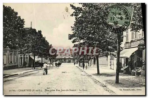 Cartes postales Chartres Vue prise Rue Jean de Beauce La Gare Dujardin Michelin