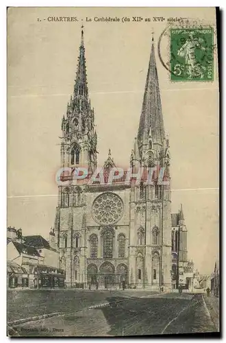 Cartes postales Chartres La Cathedrale