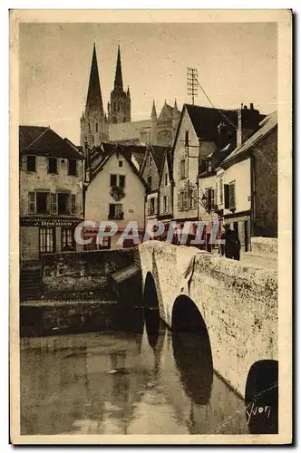 Ansichtskarte AK Chartres Vieux Pont et Vielles Maisons