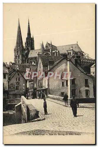 Ansichtskarte AK Chartres Rue du Bourg et Pont Bouju