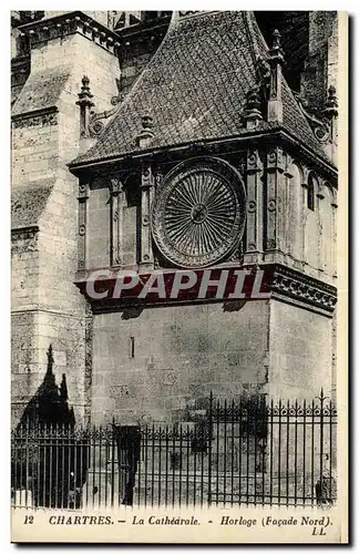 Ansichtskarte AK Chartres La Cathedrale Horloge