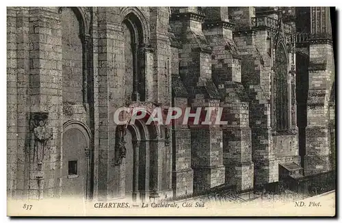 Cartes postales Chartres La Cathedrale Cote Sud