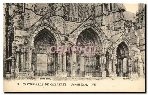 Ansichtskarte AK Cathedrale de Chartres Portail Nord