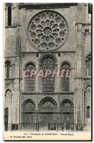 Cartes postales Cathedrale de Chartres Portail Royal