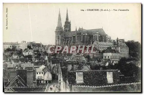 Ansichtskarte AK Chartres Vue d ensemble