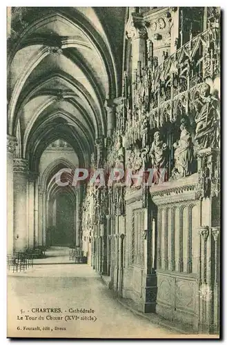 Cartes postales Chartres Cathedrale Le Tour du Choeur