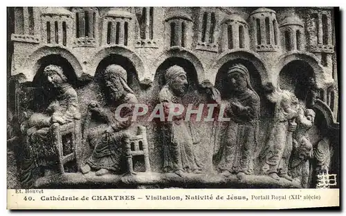 Cartes postales Cathedrale de Chartres Visitation Nativite de Jesus