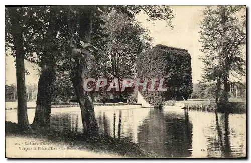 Cartes postales Chateau d Anet Vue sur la piece d eau Le belier