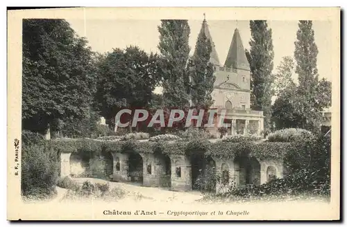 Cartes postales Chateau d Anet Cryptoportique et la Chapelle