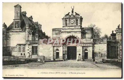 Cartes postales Chateau d Anet L Entree Principale