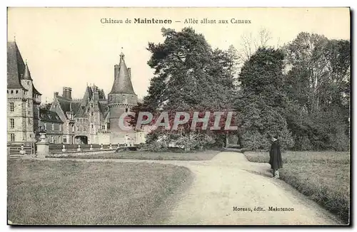 Cartes postales Maintenon Chateau Allee Allant Aux Canaux