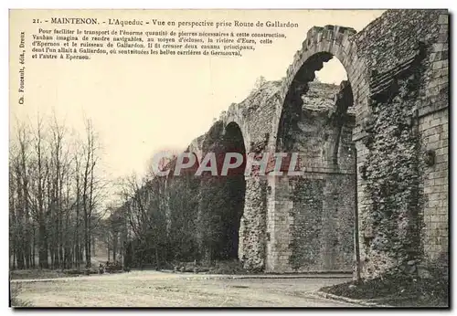 Ansichtskarte AK Maintenon Chateau L Aquedue Vuc en Perspective Prise Route de Gallardon