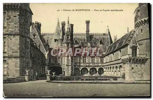 Ansichtskarte AK Maintenon Chateau Cour et Facade Meridionale