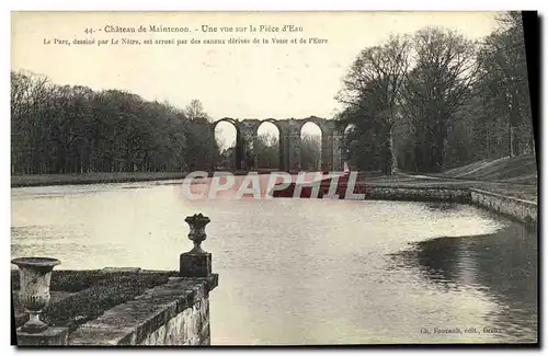 Ansichtskarte AK Maintenon Chateau Une vue sur la piece d eau