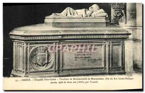 Ansichtskarte AK Dreux Chapelle St Louis Tombeau de Mademoiselle de Montpensier fille du roi Louis Philippe