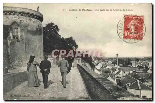 Cartes postales Dreux Chapelle Vue Prise sur le Chemin de Ronde