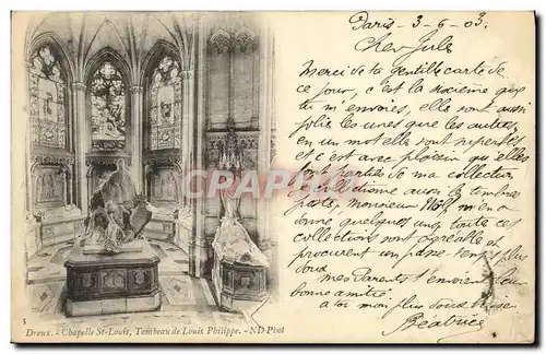 Cartes postales Dreux La Chapelle Saint Louis Tombeau de Louis Philippe