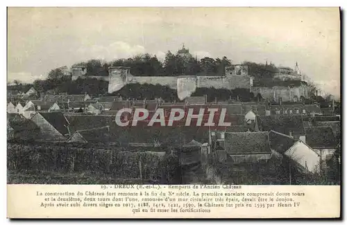 Cartes postales Dreux Remparts de l ancienc chateau