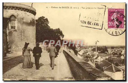 Cartes postales Chateau de Dreux Vue Prise sur le Chemin de ronde