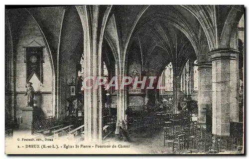 Cartes postales Chateau de Dreux Eglise St Pierre Pourtour du Choeur