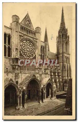Cartes postales Chartres La Cathedrale Ami de Job Portail Nord