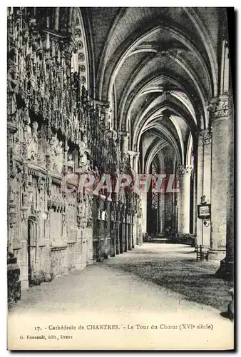 Cartes postales Chartres Cathedrale Le Tour du Choeur