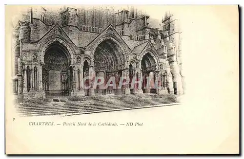 Cartes postales Chartres Cathedrale Portail Nord