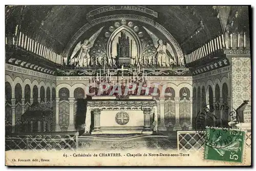 Cartes postales Chartres de Cathedrale Chapelle de Notre Dame Sous Terre