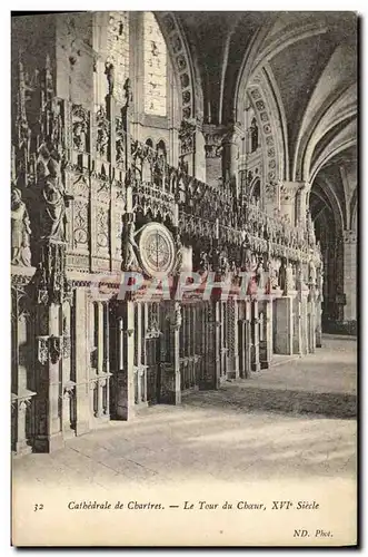 Cartes postales Chartres Cathedrale Le Tour du Choeur