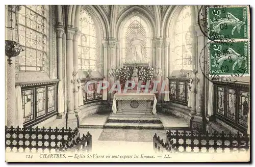 Cartes postales Chartres Eglise St Pierre ou Sont Exposes Les Emaux