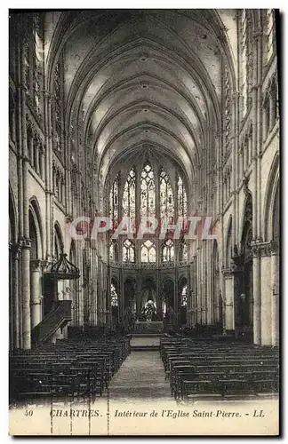 Ansichtskarte AK De Chartres Interieur de L Eglise Saint Pierre