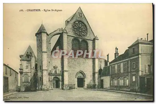 Cartes postales Chartres La Cathedrale Eglise St Aignan