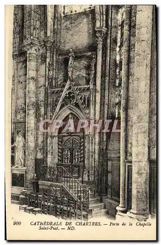 Ansichtskarte AK Chartres Cathedrale Porte de la Chapelle Saint Piat