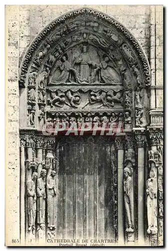 Cartes postales Chartres Cathedrale Portail Royal