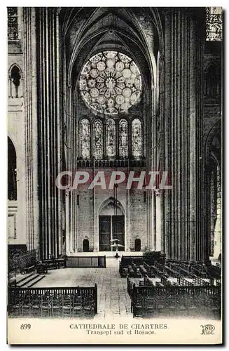 Cartes postales Chartres Cathedrale Transept Sud et Rosace