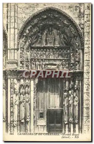 Cartes postales Chartres Cathedrale Portail Royal