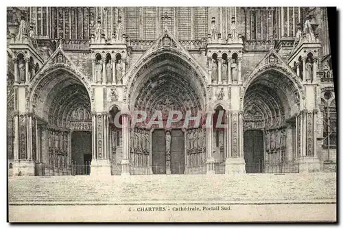 Ansichtskarte AK Chartres la Cathedrale Portail Nord