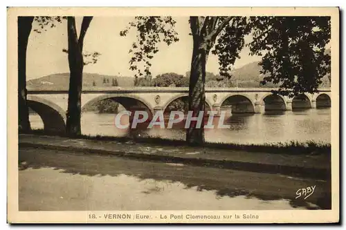 Ansichtskarte AK Vernon Le Pont Clemenceau sur la Seine