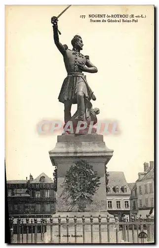 Ansichtskarte AK Nogent le Rotrou Statue du General Sainte Pol