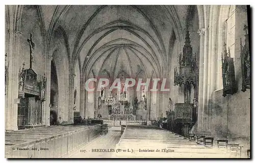 Ansichtskarte AK Brezolles Interieur de L Eglise