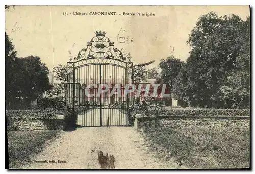 Cartes postales Chateau d Abondant Entree Principale