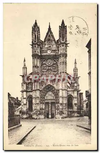 Cartes postales Vernon Notre Dame Vue de Face