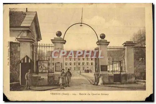 Cartes postales Vernon Entree du Quartier Avenay Militaria