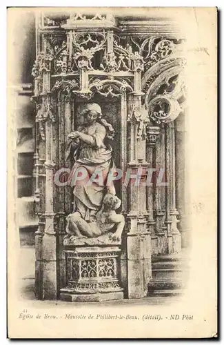 Cartes postales Eglise de Brou Figure du Mausolee du Philibert le Beau