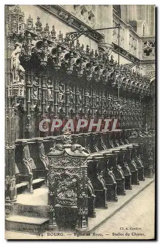 Cartes postales Bourg Eglise de Brou Stalles du choeur