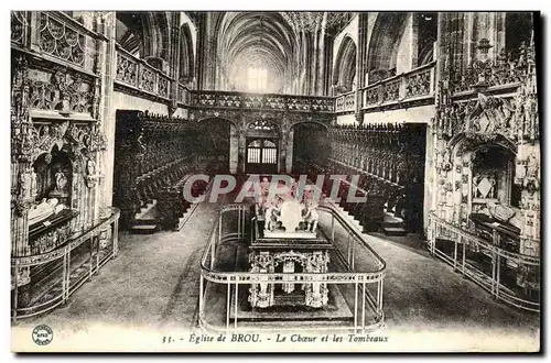 Cartes postales Bourg Eglise de Brou Le choeur et les tombeaux